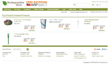 Tablet Screenshot of biodegradablestore.com